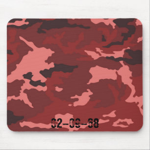Rood camouflagepatroon muismat