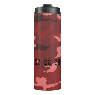 Rood camouflagepatroon thermosbeker