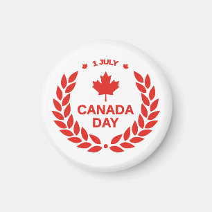 rood canadian day esdoornblad 1 juli wit magneet