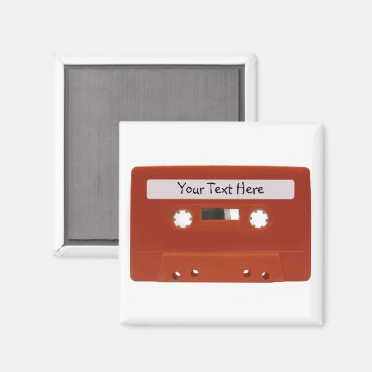 Rood Cassettebandje  magneet (Voorkant / Achterkant)