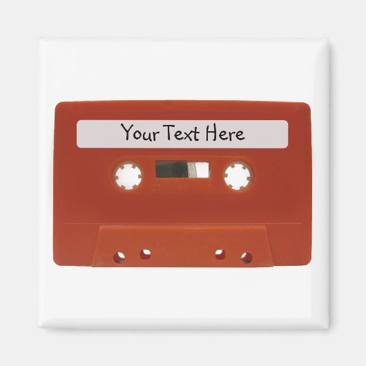 Rood Cassettebandje  magneet (Voorkant)