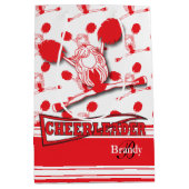 Rood-Cheerleader personaliseren Medium Cadeauzakje (Voorkant)