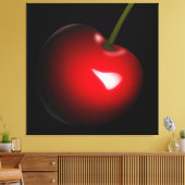Rood Cherry Canvas Afdrukken - Uw kleur - Tekst (Insitu (Woonkamer))