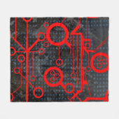 rood circuit fleece deken (Voorkant (Horizontaal))