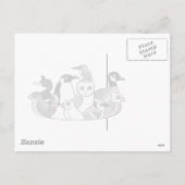 Rood-Cockaded de Kerstman van de Specht Feestdagenkaart (Achterkant)