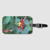 Rood Columbine Bagagelabel (Voorkant (horizontaal))