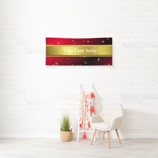 rood, confetti, zwart, goud, banner, sjabloon, spandoek (Insitu)