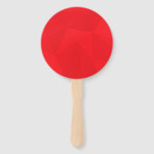 Rood, cool, uniek, trendy, geometrisch ontwerp in  handwaaier (Achterkant)