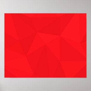 Rood, cool, uniek, trendy, geometrisch ontwerp in poster