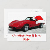 Rood Corvette 1979 Feestdagenkaart (Voorkant / Achterkant)