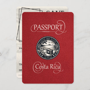 Rood Costa Rica paspoort Save The Date