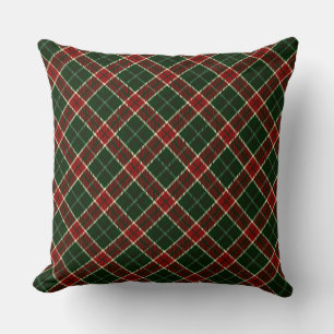 Rood, Crème en Groen Kerstmis Plaid Patroon Kussen