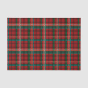 Rood, Crème en Groen Kerstmis Plaid Patroon Tissuepapier