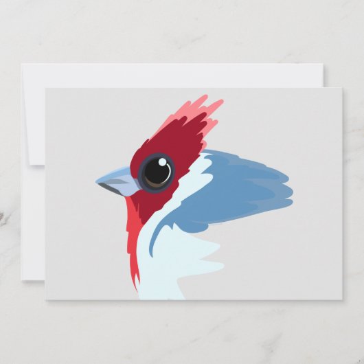 Rood-Crested Cardinaal Bird Kaart (Voorkant)