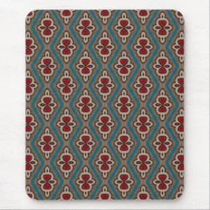 Rood Cyaan Koper Azulejos Tegel Elegantie Naam Muismat