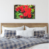 Rood Dahlia Bloemdoek Canvas Afdruk (Insitu (Slaapkamer))