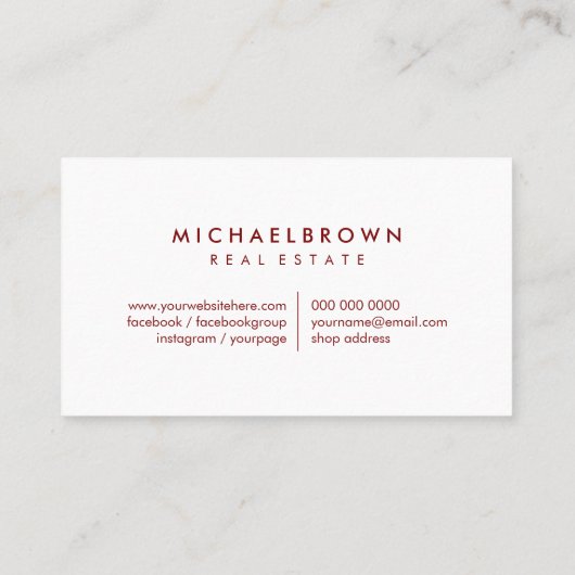 rood dak visitekaartje (Achterkant)