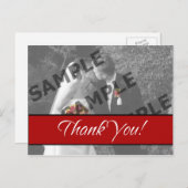 Rood Dank U Briefkaart (Voorkant / Achterkant)