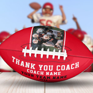 Rood Dank u de Naam van het Team van Coach en de F American Football