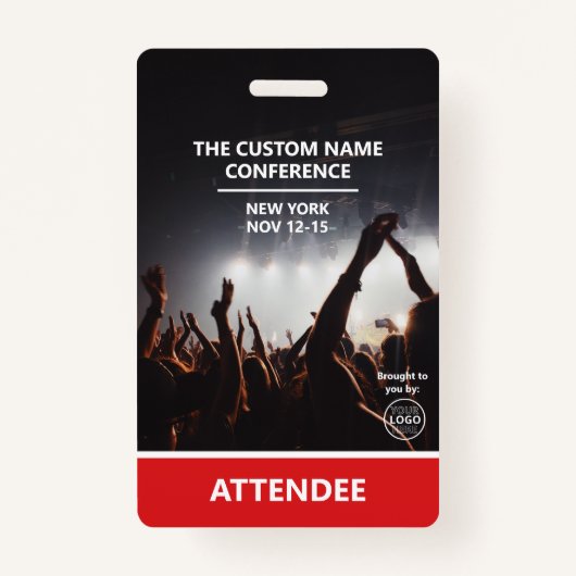 Rood - de Conferentie van de Aanwezige Code van de Badge (Voorkant)