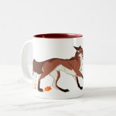 Rood de Fox Tweekleurige Koffiemok (Voorkant links)