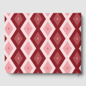 Rood diamantpatroon gastenboek (Achterkant)