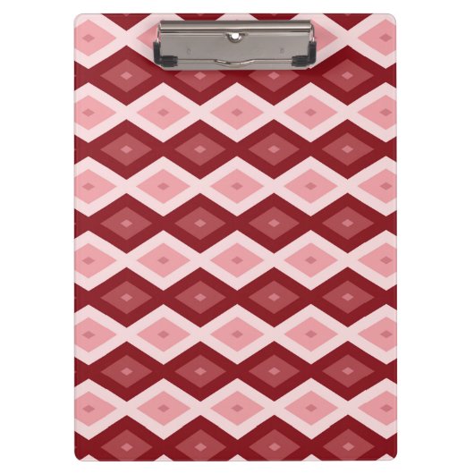 Rood diamantpatroon klembord (Voorkant)