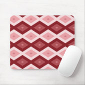 Rood diamantpatroon muismat (Met muis)