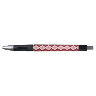 Rood diamantpatroon pen