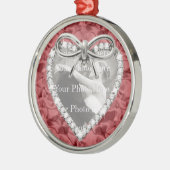 Rood Diamond Heart Lijst Ornament (Links)