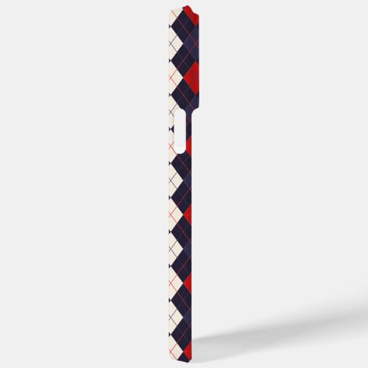 Rood diep violette argyle patroon Case-Mate iPhone case (Achterkant / Rechts)