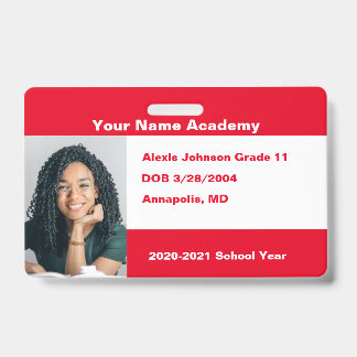 Rood doe het zelf, aangepaste homeschool foto badge