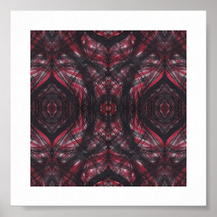 Rood Donker Rood Abstract Waterverf Kunst Poster