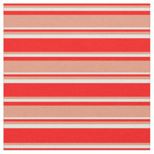 Rood, donkerzalm en beige gekleurd Patroon Stof