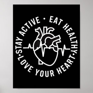 Rood dragen - Hartziekte Awareness Maand Poster