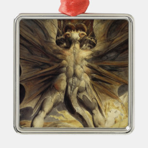 Rood drakenornament metalen ornament