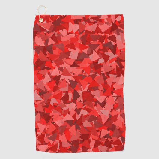 Rood Driehoek Patroon Golfhanddoek (Voorkant)