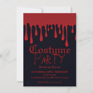 Rood druipend bloed druppels Halloween kostuum fee Kaart