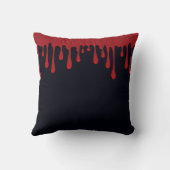 Rood druppelend bloed druipt Halloween kussen (Achterkant)