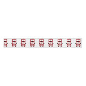 Rood dubbeldeksbus grosgrain lint (Voorkant)