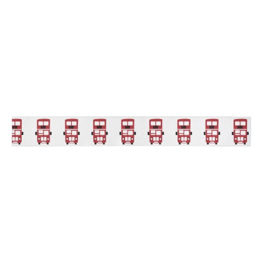 Rood dubbeldeksbus grosgrain lint (Voorkant)