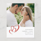 Rood dubbelhartsfotobericht Verloving (Voorkant)