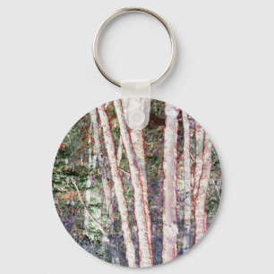 Rood-Edged Trees Sleutelhanger