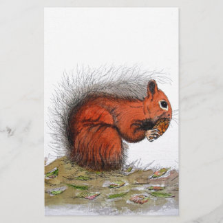 Rood-eekhoornpittenkegeltje Briefpapier