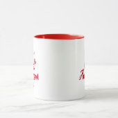 Rood Eerste Kerstmis als Mrs Gift voor Wifey Mok (Midden)
