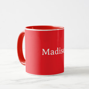 Rood, effen rode kleur SJABLOON, aanpasbaar, Mok