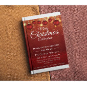 Rood Elegant Vrolijk Kerstfeest Uitnodiging