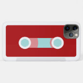 Rood en Aqua Retro Cassettebandje Case-Mate iPhone Case (Achterkant (horizontaal))