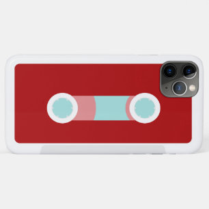 Rood en Aqua Retro Cassettebandje iPhone 11 Pro Max Hoesje