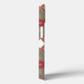 Rood en Beige Bloempatroon Case-Mate iPhone Case (Achterkant / Rechts)